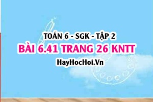 Bài 6.41 trang 26 Toán 6 Tập 2 Kết nối tri thức